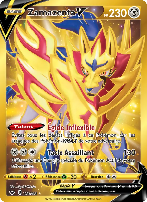 Zamazenta V — carte 212 de l’extension Épée et Bouclier