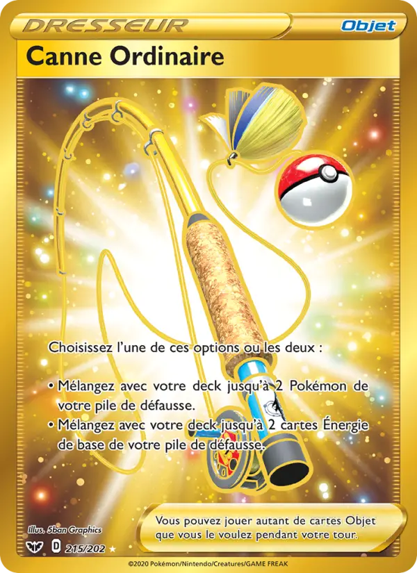 Canne Ordinaire — carte 215 de l’extension Épée et Bouclier