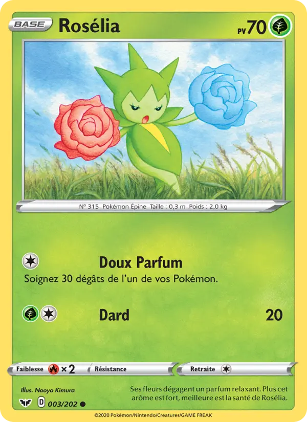 Rosélia — carte 3 de l’extension Épée et Bouclier