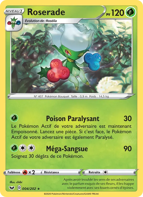 Roserade — carte 4 de l’extension Épée et Bouclier