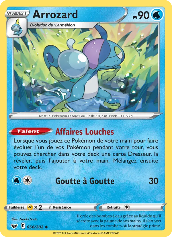 Arrozard — carte 56 de l’extension Épée et Bouclier