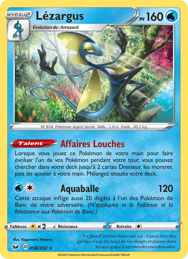 Lézargus — carte 58 de l’extension Épée et Bouclier
