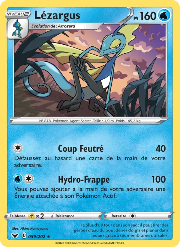 Lézargus — carte 59 de l’extension Épée et Bouclier