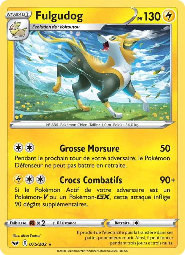 Fulgudog — carte 75 de l’extension Épée et Bouclier