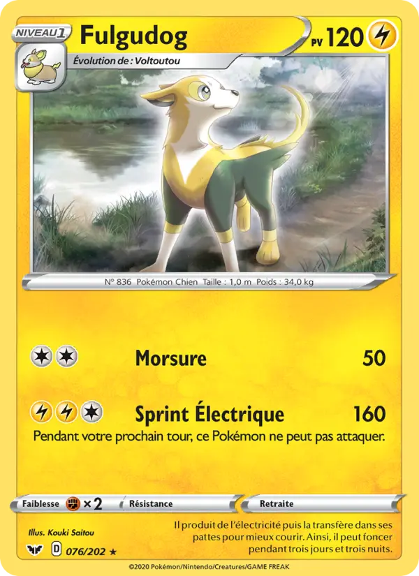 Fulgudog — carte 76 de l’extension Épée et Bouclier
