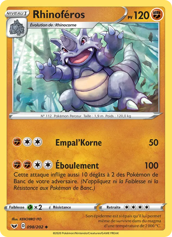 Rhinoféros — carte 98 de l’extension Épée et Bouclier