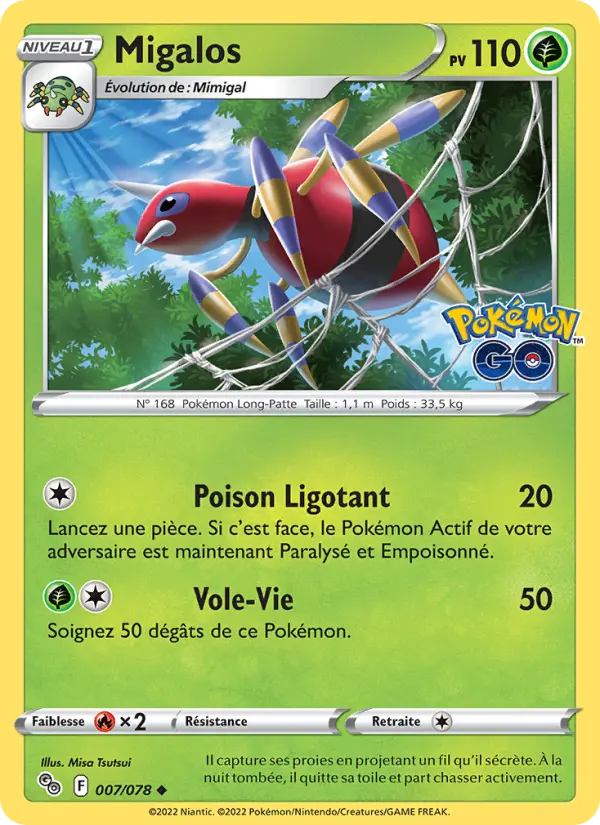 Migalos — carte 007 de l’extension Pokémon GO