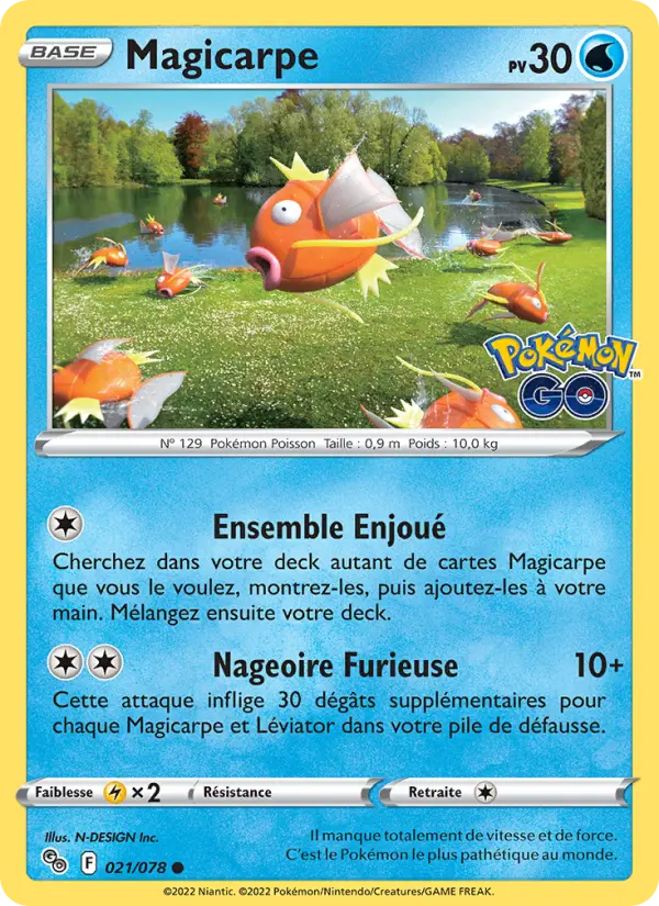 Magicarpe — carte 021 de l’extension Pokémon GO