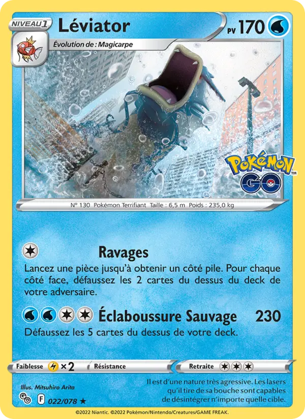 Léviator — carte 022 de l’extension Pokémon GO