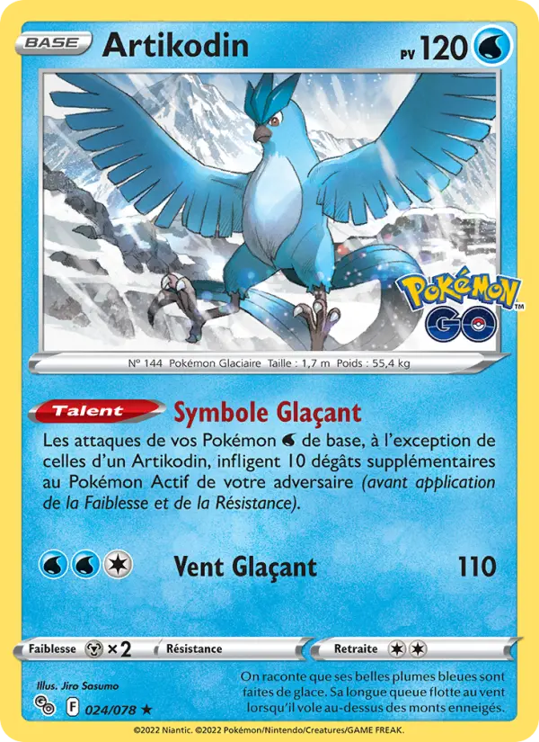 Artikodin — carte 024 de l’extension Pokémon GO