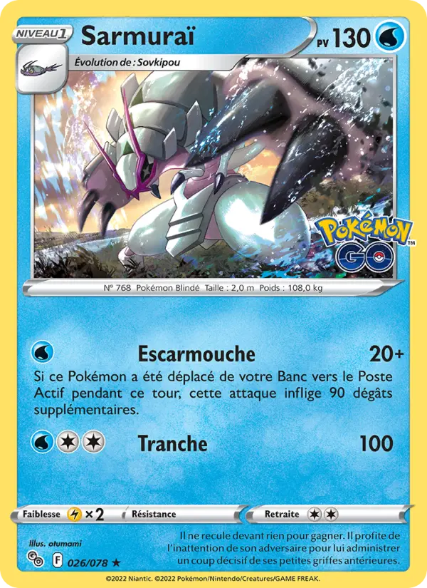 Sarmuraï — carte 026 de l’extension Pokémon GO