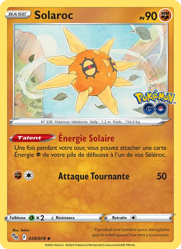 Solaroc — carte 039 de l’extension Pokémon GO