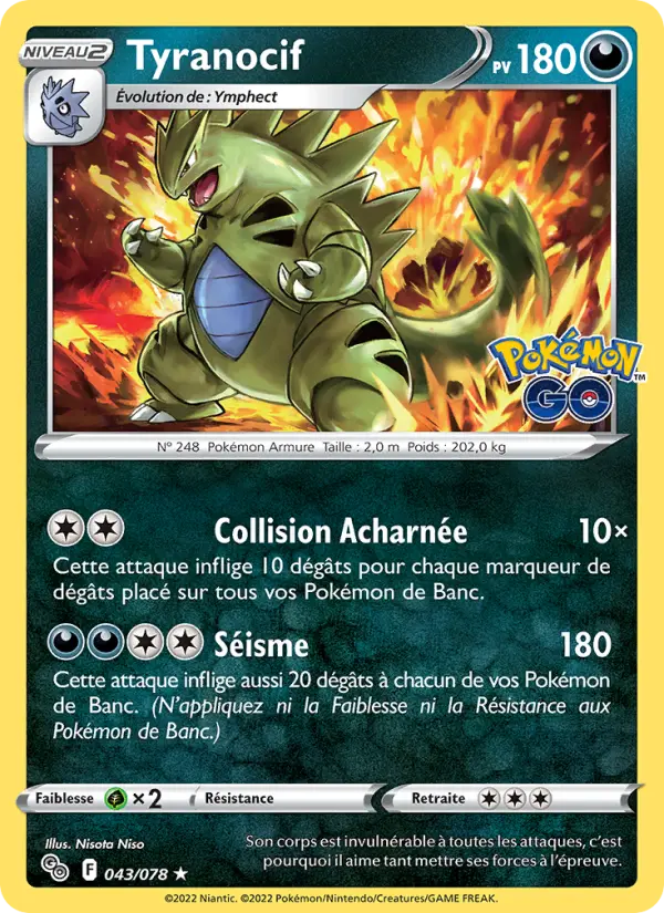 Tyranocif — carte 043 de l’extension Pokémon GO