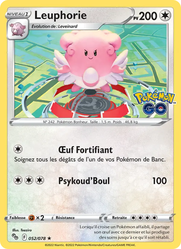 Leuphorie — carte 052 de l’extension Pokémon GO