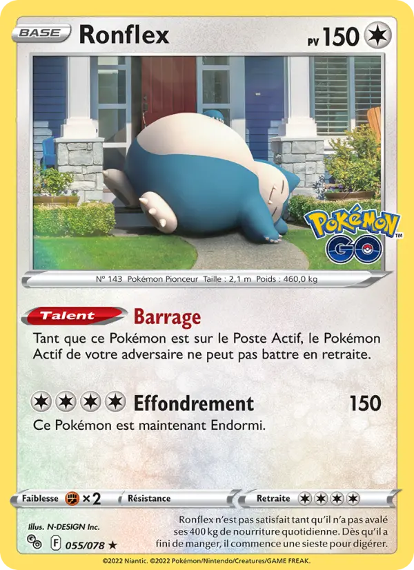 Ronflex — carte 055 de l’extension Pokémon GO