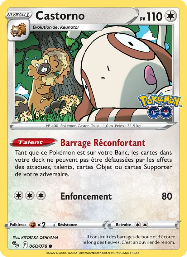 Castorno — carte 060 de l’extension Pokémon GO