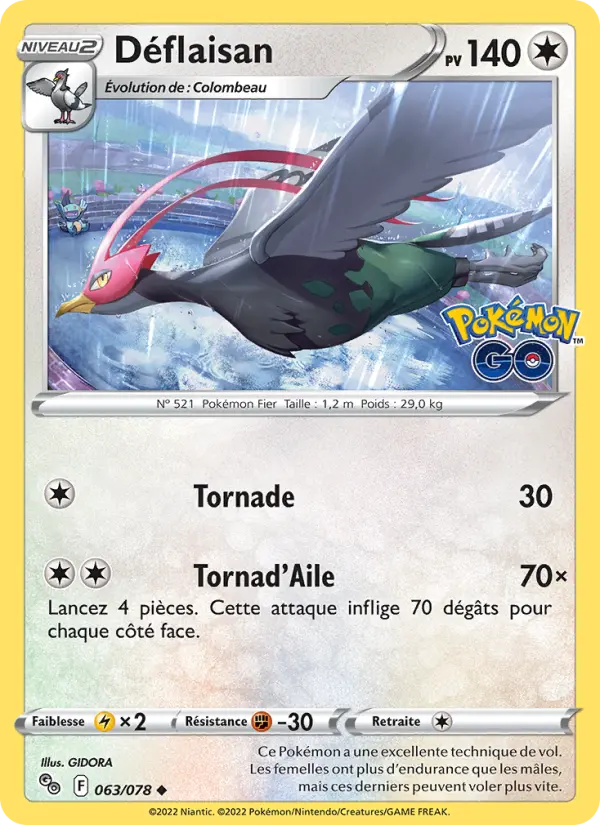 Déflaisan — carte 063 de l’extension Pokémon GO