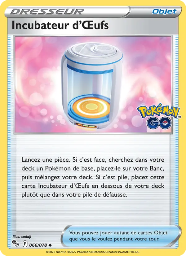 Incubateur d'Œufs — carte 066 de l’extension Pokémon GO