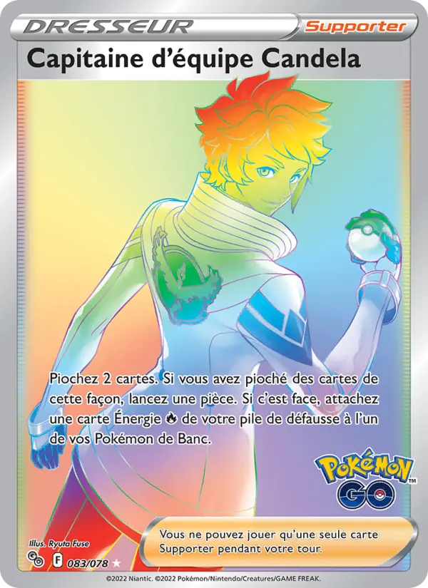 Capitaine d'équipe Candela — carte 083 de l’extension Pokémon GO