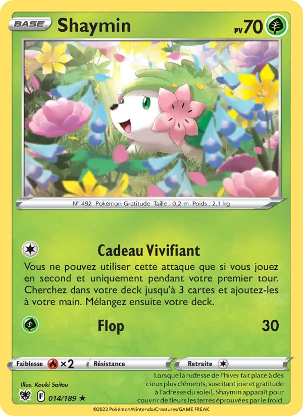 Shaymin — carte 014 de l’extension Astres Radieux