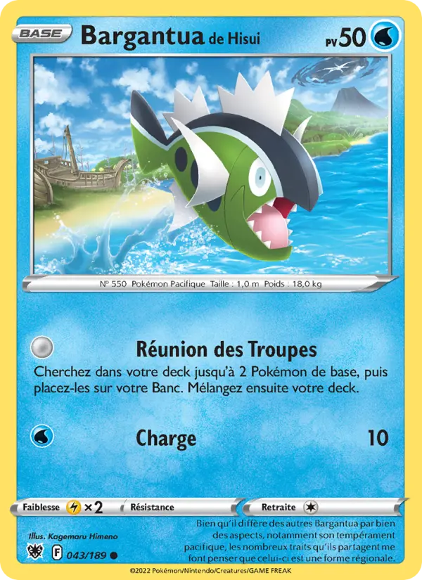 Bargantua de Hisui — carte 043 de l’extension Astres Radieux
