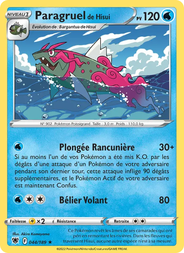 Paragruel de Hisui — carte 044 de l’extension Astres Radieux