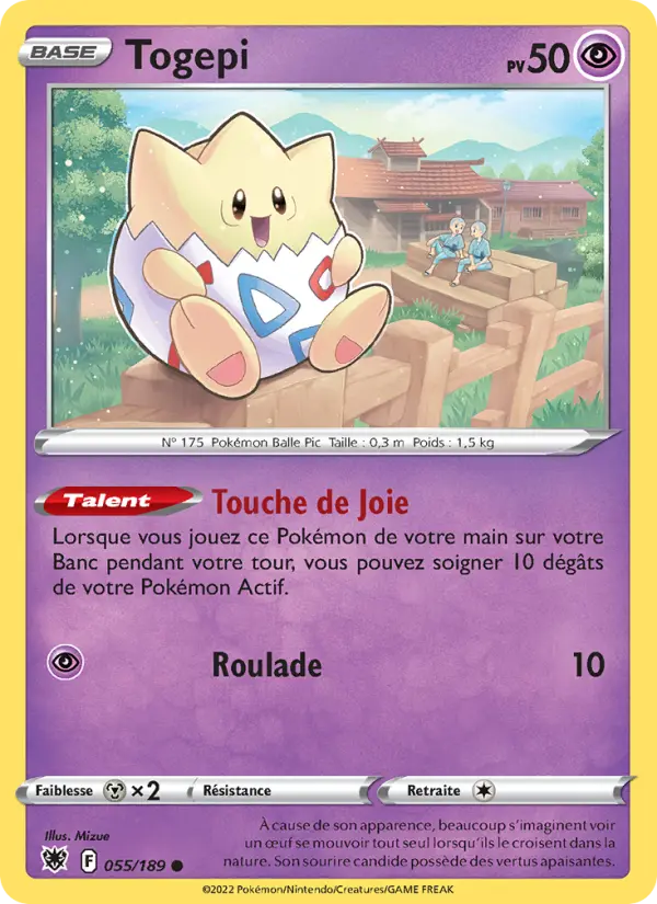 Togepi — carte 055 de l’extension Astres Radieux