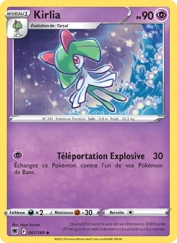 Kirlia — carte 061 de l’extension Astres Radieux