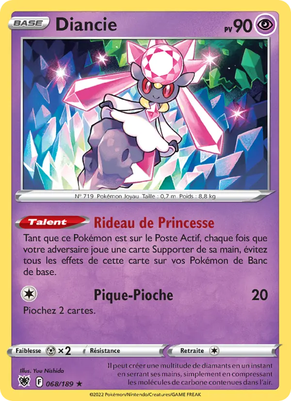 Diancie — carte 068 de l’extension Astres Radieux
