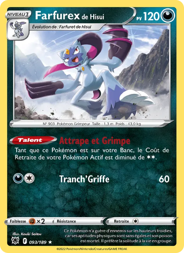Farfurex de Hisui — carte 093 de l’extension Astres Radieux
