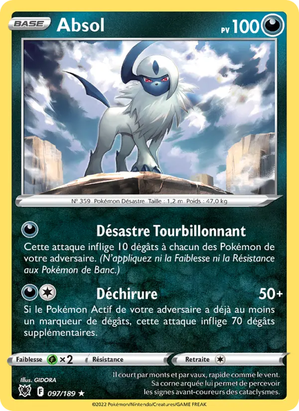 Absol — carte 097 de l’extension Astres Radieux