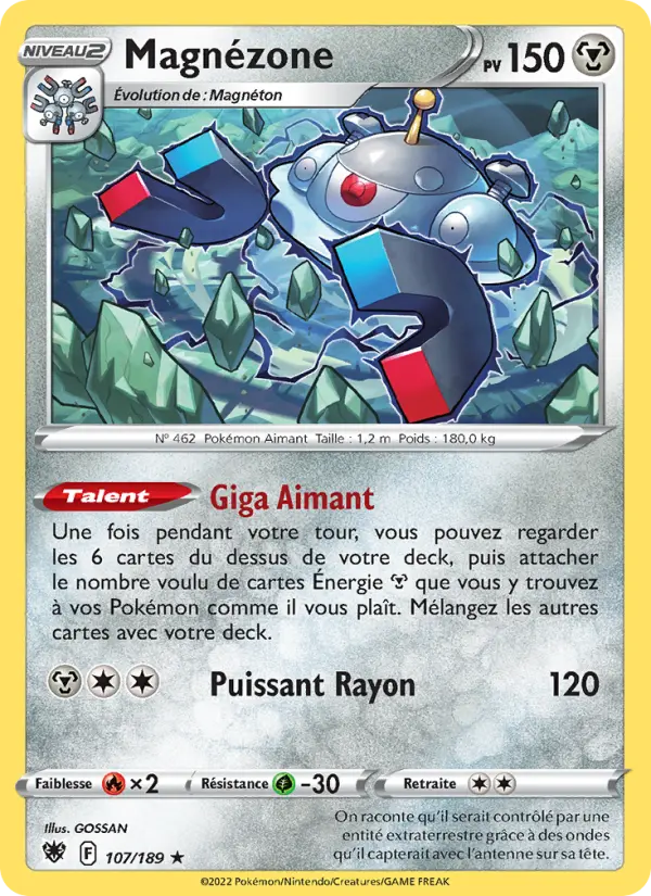 Magnézone — carte 107 de l’extension Astres Radieux