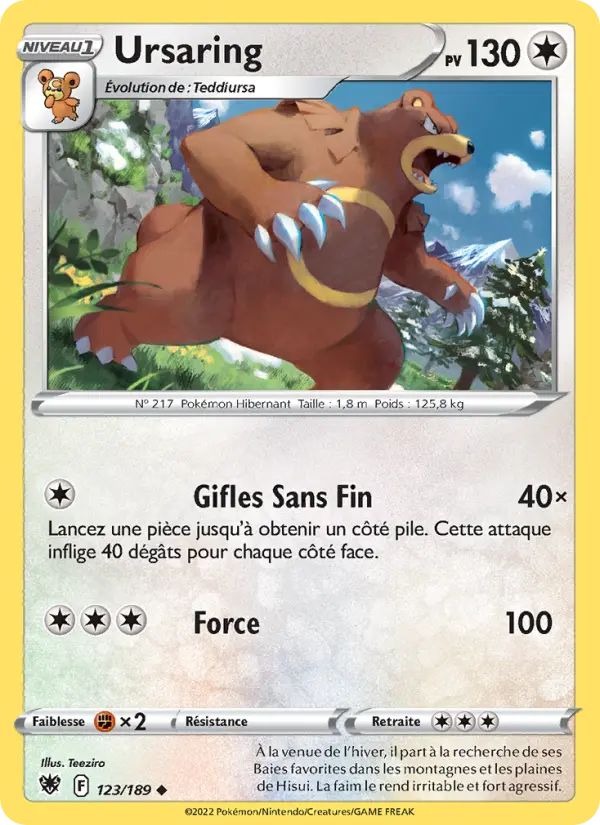 Ursaring — carte 123 de l’extension Astres Radieux