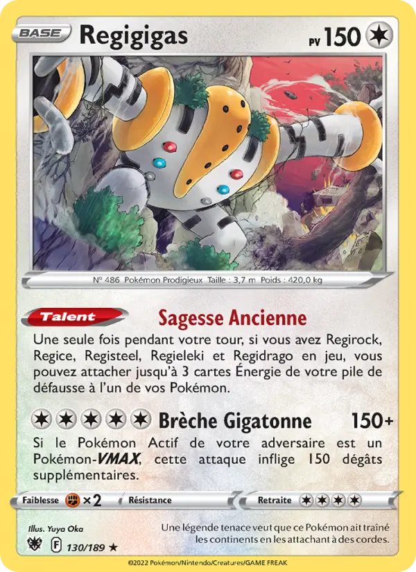 Regigigas — carte 130 de l’extension Astres Radieux