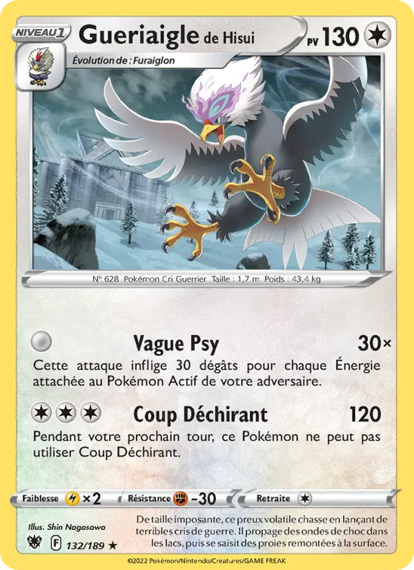 Gueriaigle de Hisui — carte 132 de l’extension Astres Radieux
