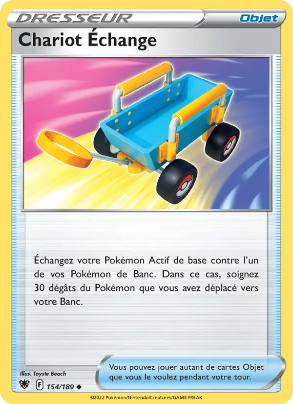 Chariot Échange — carte 154 de l’extension Astres Radieux