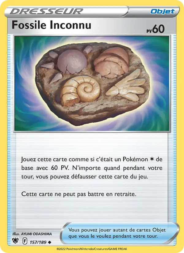 Fossile Inconnu — carte 157 de l’extension Astres Radieux