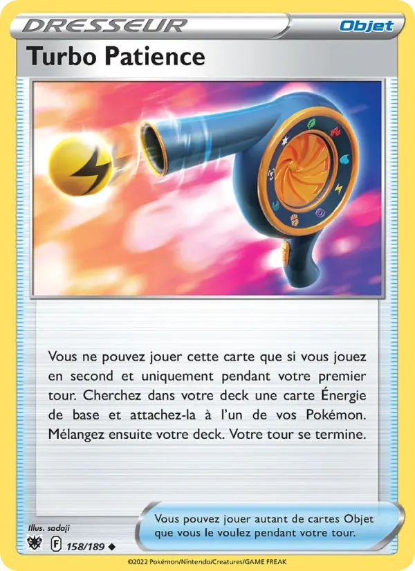 Turbo Patience — carte 158 de l’extension Astres Radieux