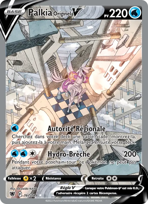Palkia Originel V — carte 167 de l’extension Astres Radieux