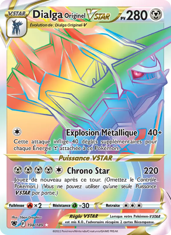 Dialga Originel VSTAR — carte 198 de l’extension Astres Radieux