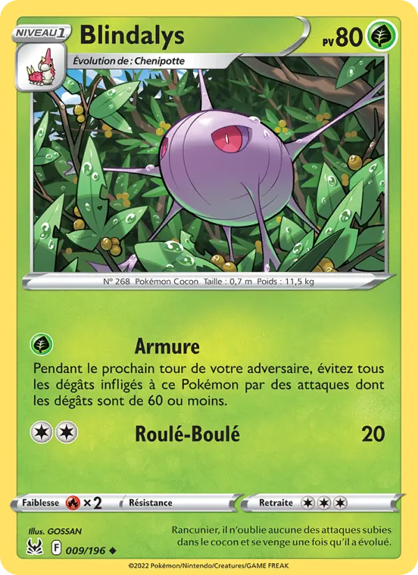 Blindalys — carte 009 de l’extension Origine Perdue