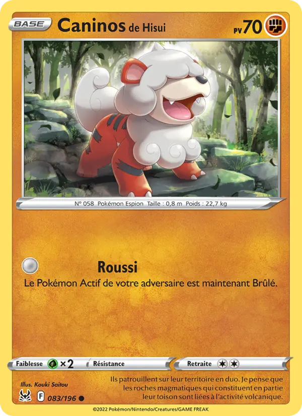 Caninos de Hisui — carte 083 de l’extension Origine Perdue