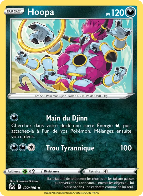 Hoopa — carte 122 de l’extension Origine Perdue