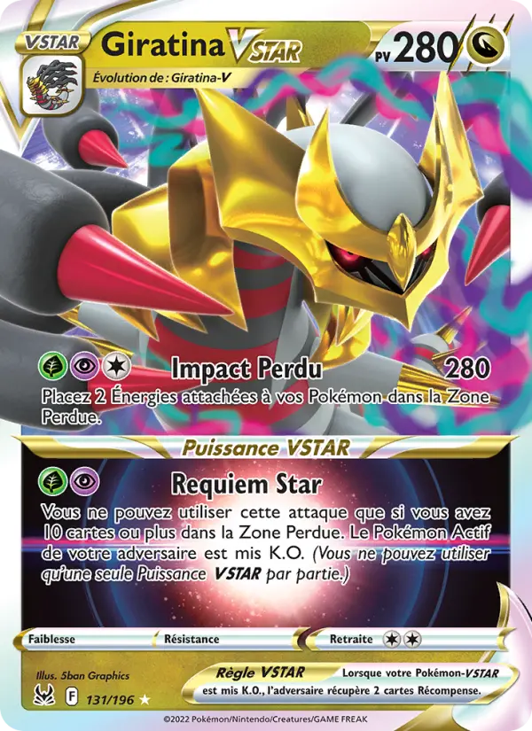 Giratina VSTAR — carte 131 de l’extension Origine Perdue