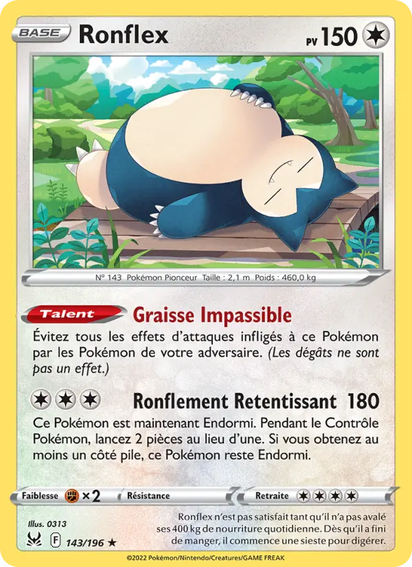 Ronflex — carte 143 de l’extension Origine Perdue