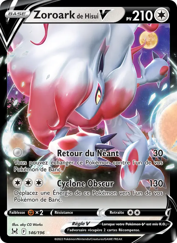 Zoroark de Hisui V — carte 146 de l’extension Origine Perdue