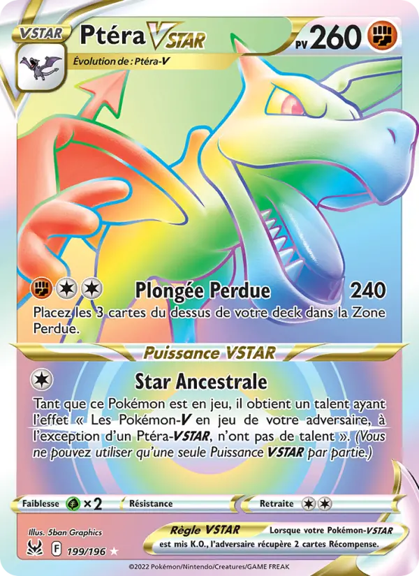 Ptéra VSTAR — carte 199 de l’extension Origine Perdue