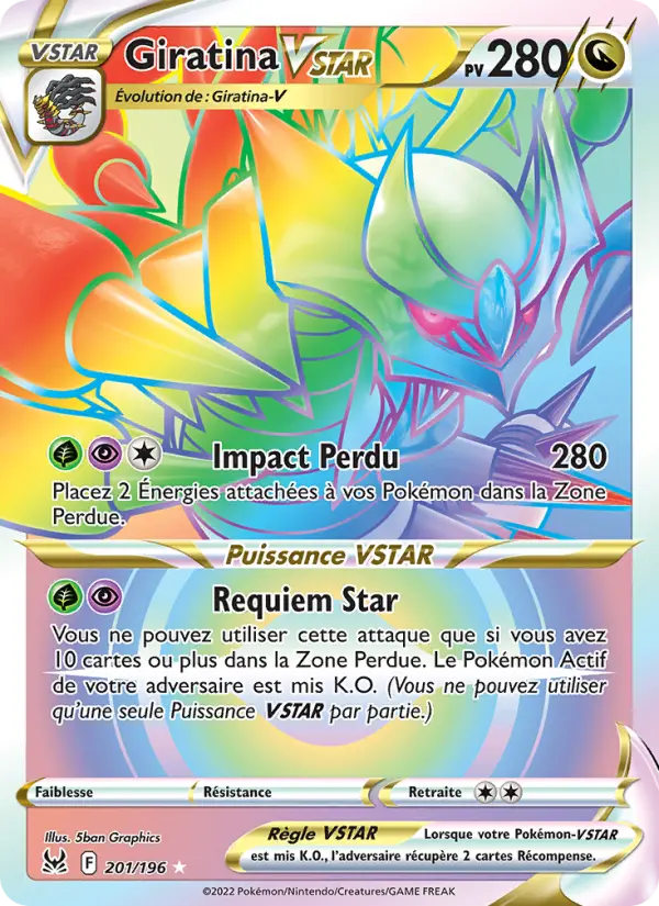 Giratina VSTAR — carte 201 de l’extension Origine Perdue