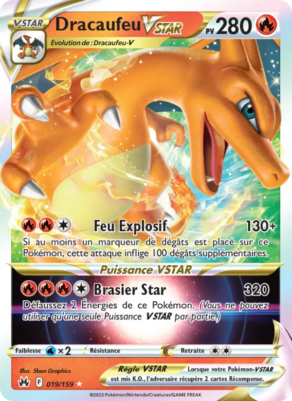 Dracaufeu VSTAR — carte 019 de l’extension Zénith Suprême