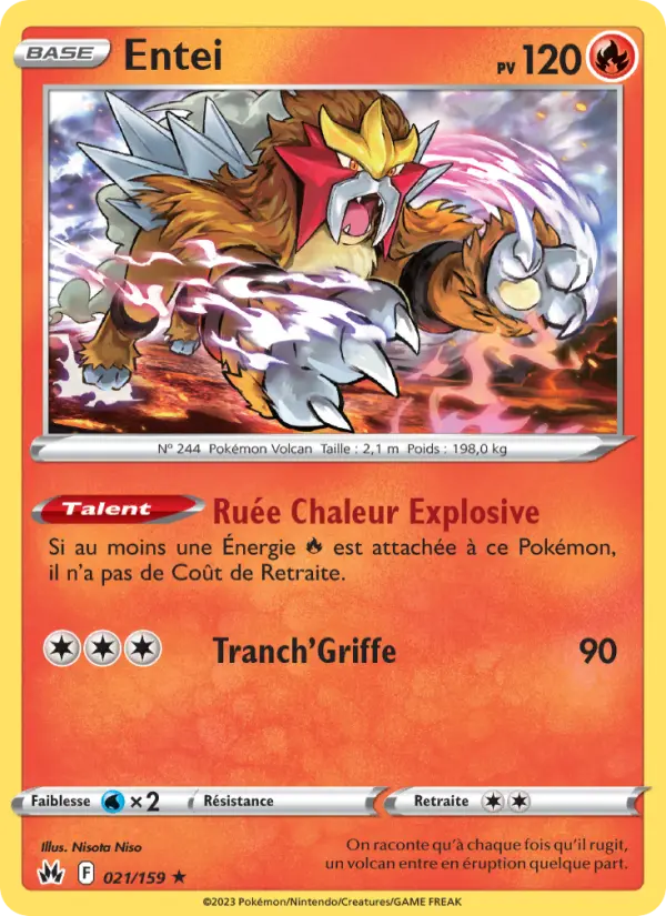 Entei — carte 021 de l’extension Zénith Suprême